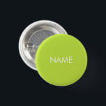 Individuelle Name-Text lila grün weiß minimalistis Button<br><div class="desc">Mit Namen,  Text minimalistisch schlichte,  elegante Kalkgrün-Weiß-Taste Button anpassen</div>