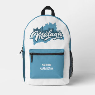 Individuelle Name / Text Malaga Spanien Bedruckter Rucksack