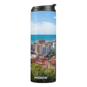 Individuelle Name & Text Malaga Spanien Thermosbecher