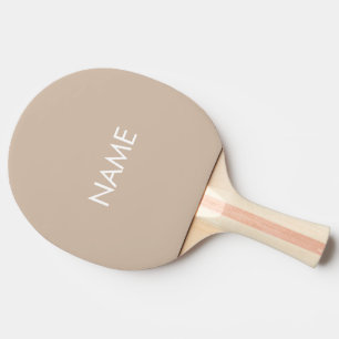 Individuelle Name Text monogramm beige bräunlich m Tischtennis Schläger