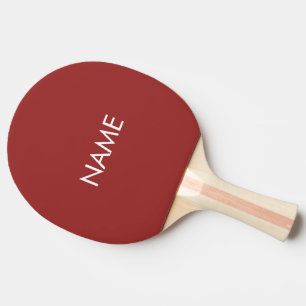 individuelle Name Text Monogramm rot minimalistisc Tischtennis Schläger