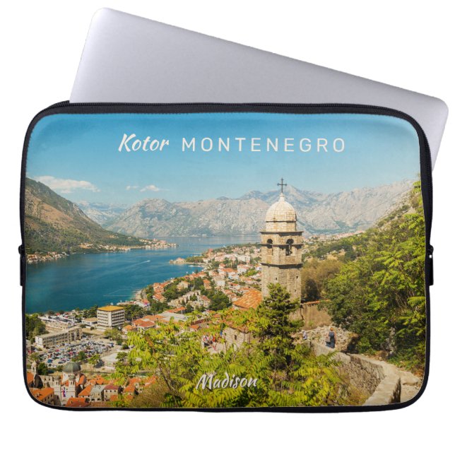 Individuelle Name & Text Montenegro Laptopschutzhülle (Vorderseite)