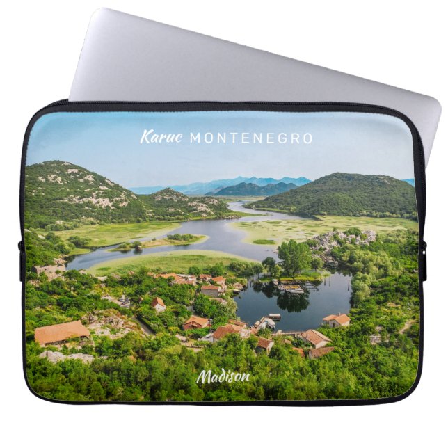 Individuelle Name & Text Montenegro Laptopschutzhülle (Vorderseite)