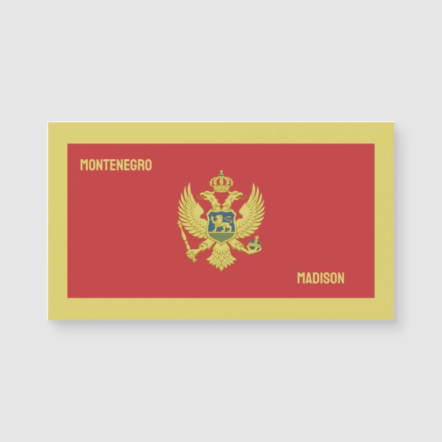 Individuelle Name & Text Montenegro Magnetkarte (Vorderseite)
