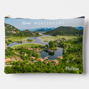 Individuelle Name & Text Montenegro Zubehörtasche