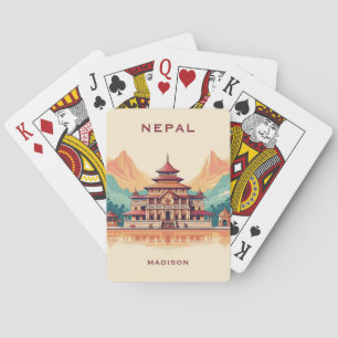 Individuelle Name & Text Nepal Spielkarten