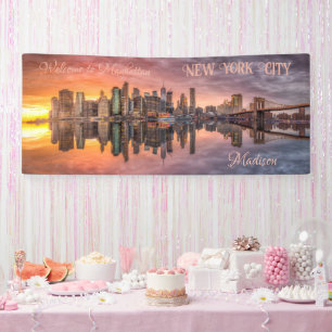 Individuelle Name & Text New York City Skyline Banner