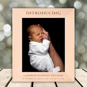 Individuelle Name Text Newborn Baby Birth Ankündig Geätzte Rahmen