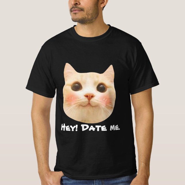 Individuelle Name Text Personalisiert Innocent Cat T-Shirt (Vorderseite)