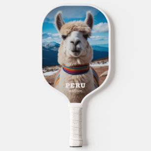 Individuelle Name & Text Peru Llama Pickleball Schläger