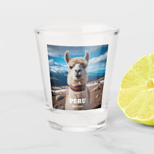 Individuelle Name & Text Peru Llama Schnapsglas