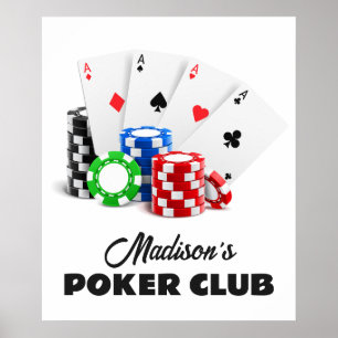 Individuelle Name & Text Poker / Casino Poster