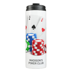 Individuelle Name & Text Poker / Casino Thermosbecher