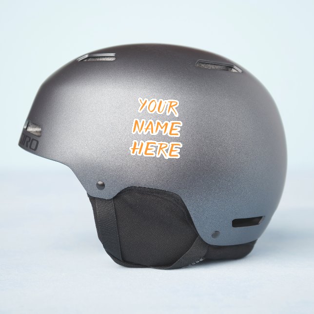 Individuelle Name Text Script Unisex Helmet Sticke Aufkleber (Helmseite)