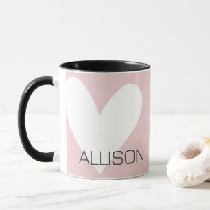 Individuelle Name Text Simple Heart Allison Tasse