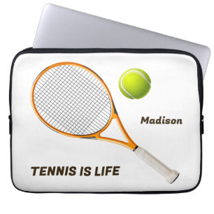 Individuelle Name & Text Tennis Laptopschutzhülle