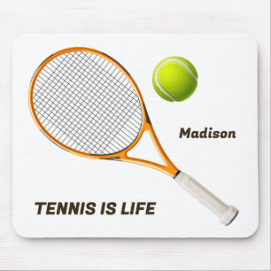 Individuelle Name & Text Tennis Mousepad