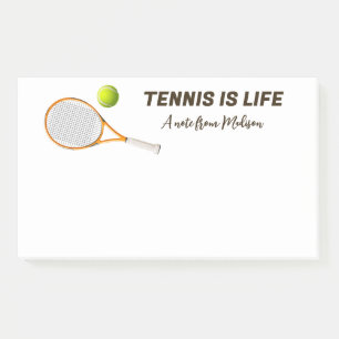 Individuelle Name & Text Tennis Post-it Klebezettel