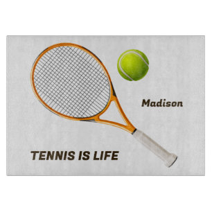 Individuelle Name & Text Tennis Schneidebrett