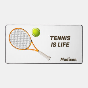 Individuelle Name & Text Tennis Schreibtischunterlage