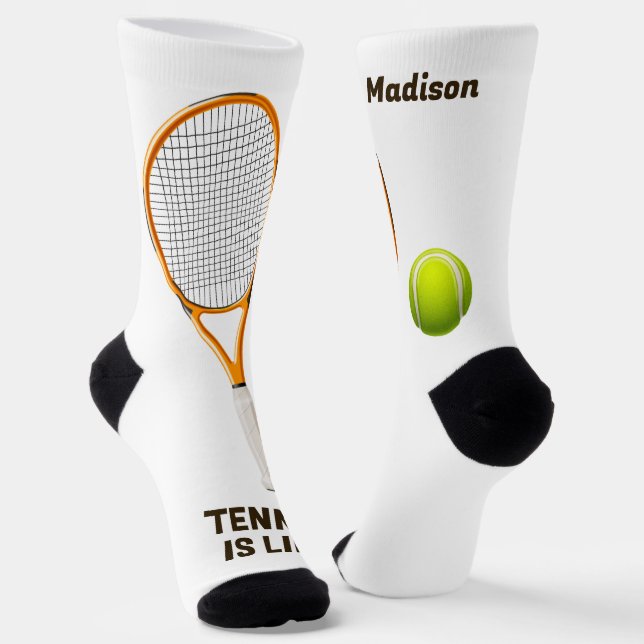 Individuelle Name & Text Tennis Socken (Gewinkelt)