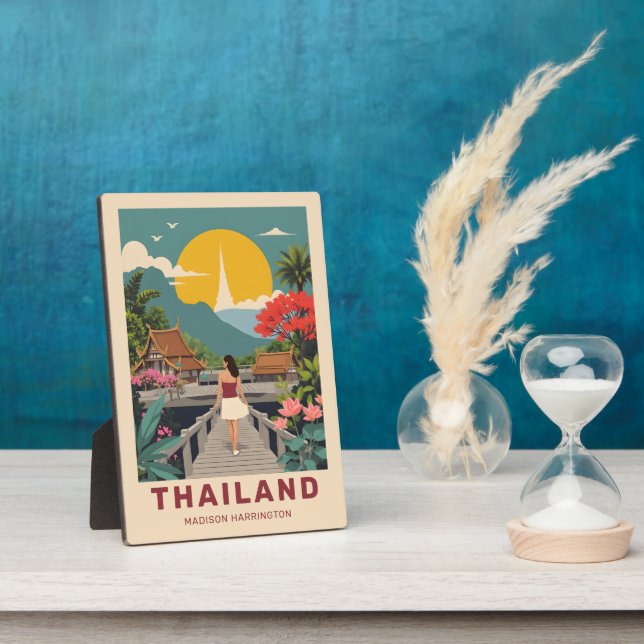 Individuelle Name / Text Thailand Fotoplatte (Seite)