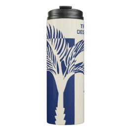 Individuelle Name & Text Tropical Palm Tree Thermosbecher