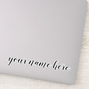 Individuelle Name Text Tumbler Notebook-Sticker Aufkleber