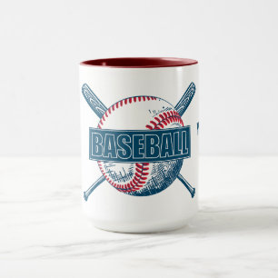 Individuelle Name-, Text- und Farbbaseball Tasse