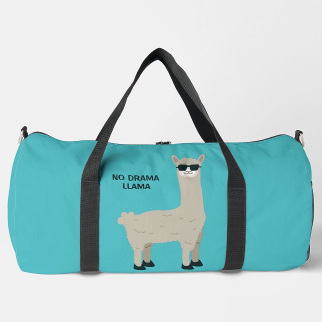 Individuelle Name, Text und Farbe Cool Lama Duffle Bag (Vorderseite)