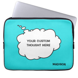 Individuelle Name, Text- und Farbgedankenblase Laptopschutzhülle