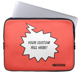 Individuelle Name-, Text- und Farbklingelblase Laptopschutzhülle