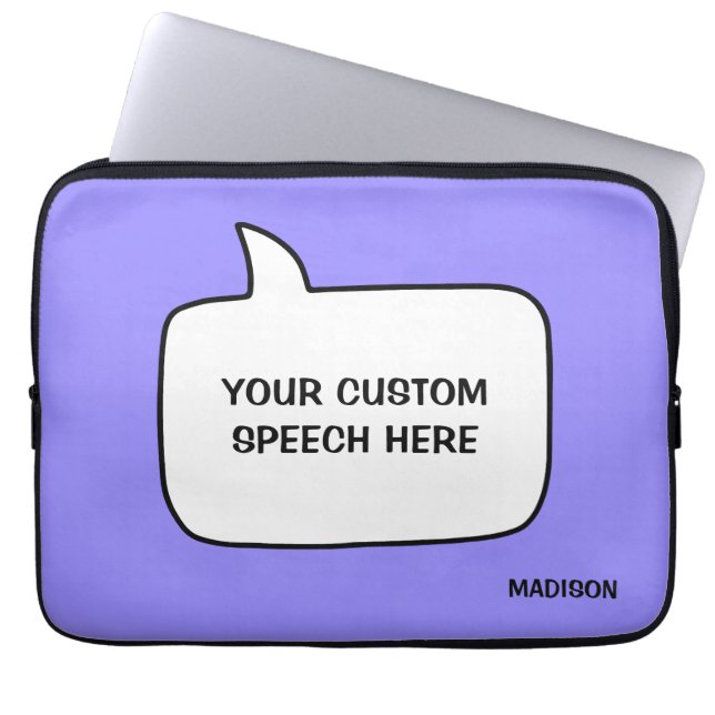 Individuelle Name-, Text- und Farbtöne Laptopschutzhülle (Vorderseite)