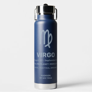 Individuelle Name / Text Zodiac Signage Virgo Trinkflasche