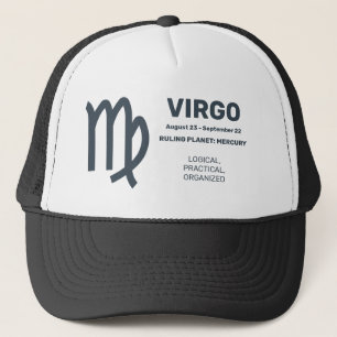 Individuelle Name / Text Zodiac Signage Virgo Truckerkappe