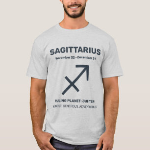 Individuelle Name / Text Zodiac Signature Sagittar T-Shirt