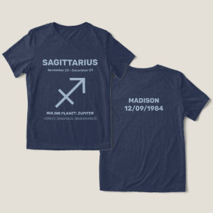 Individuelle Name / Text Zodiac Signature Sagittar Tri-Blend Shirt