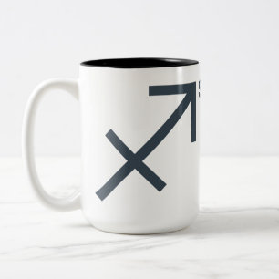 Individuelle Name / Text Zodiac Signature Sagittar Zweifarbige Tasse