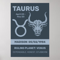 Individuelle Name / Text Zodiac Signrus Taurus