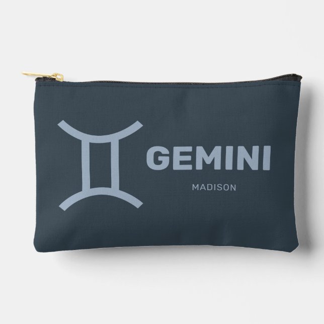 Individuelle Name/Text-Zodiac-Zeichen-Gemini Zubehörtasche (Vorderseite)