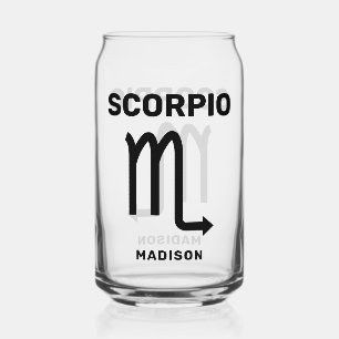 Individuelle Name/Text-Zodiac-Zeichen-Skorpio Dosenglas