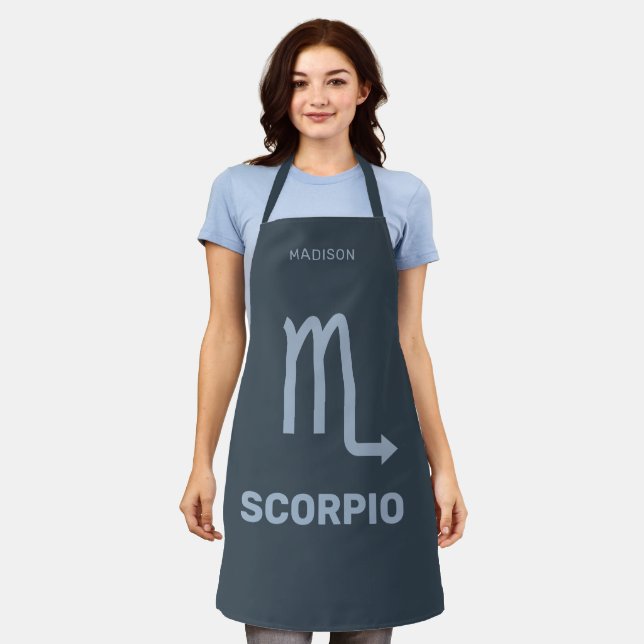 Individuelle Name/Text-Zodiac-Zeichen-Skorpio Schürze (Getragen)