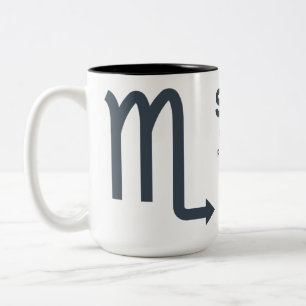 Individuelle Name/Text-Zodiac-Zeichen-Skorpio Zweifarbige Tasse