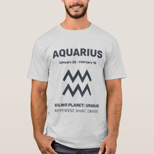 Individuelle Name / Text Zodiac Zeichenaquarius T-Shirt