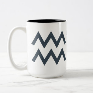 Individuelle Name / Text Zodiac Zeichenaquarius Zweifarbige Tasse
