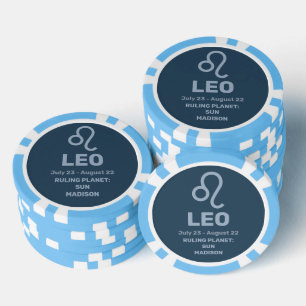 Individuelle Name / Text-Zodiac-Zeichenleo Pokerchips