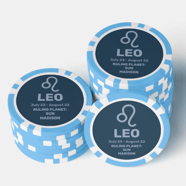 Individuelle Name / Text-Zodiac-Zeichenleo Pokerchips (Stapel)