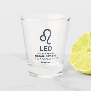 Individuelle Name / Text-Zodiac-Zeichenleo Schnapsglas