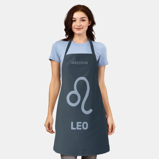 Individuelle Name / Text-Zodiac-Zeichenleo Schürze (Getragen)