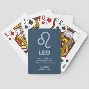 Individuelle Name / Text-Zodiac-Zeichenleo Spielkarten